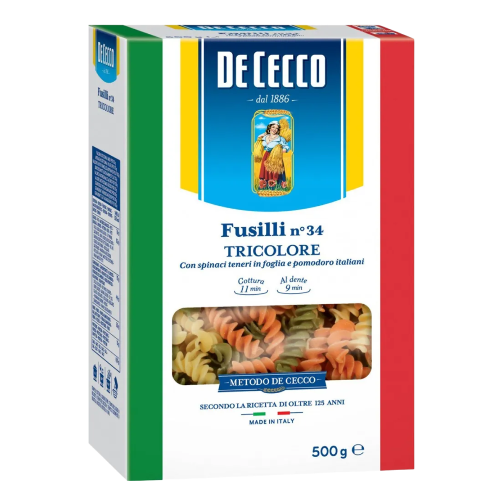 De Cecco - Fusilli Tricolor - 500 Gr