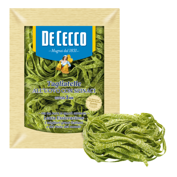 De Cecco - Tagliatelle Paglia E Fieno Con Espinaca Al Huevo - 250 Gr