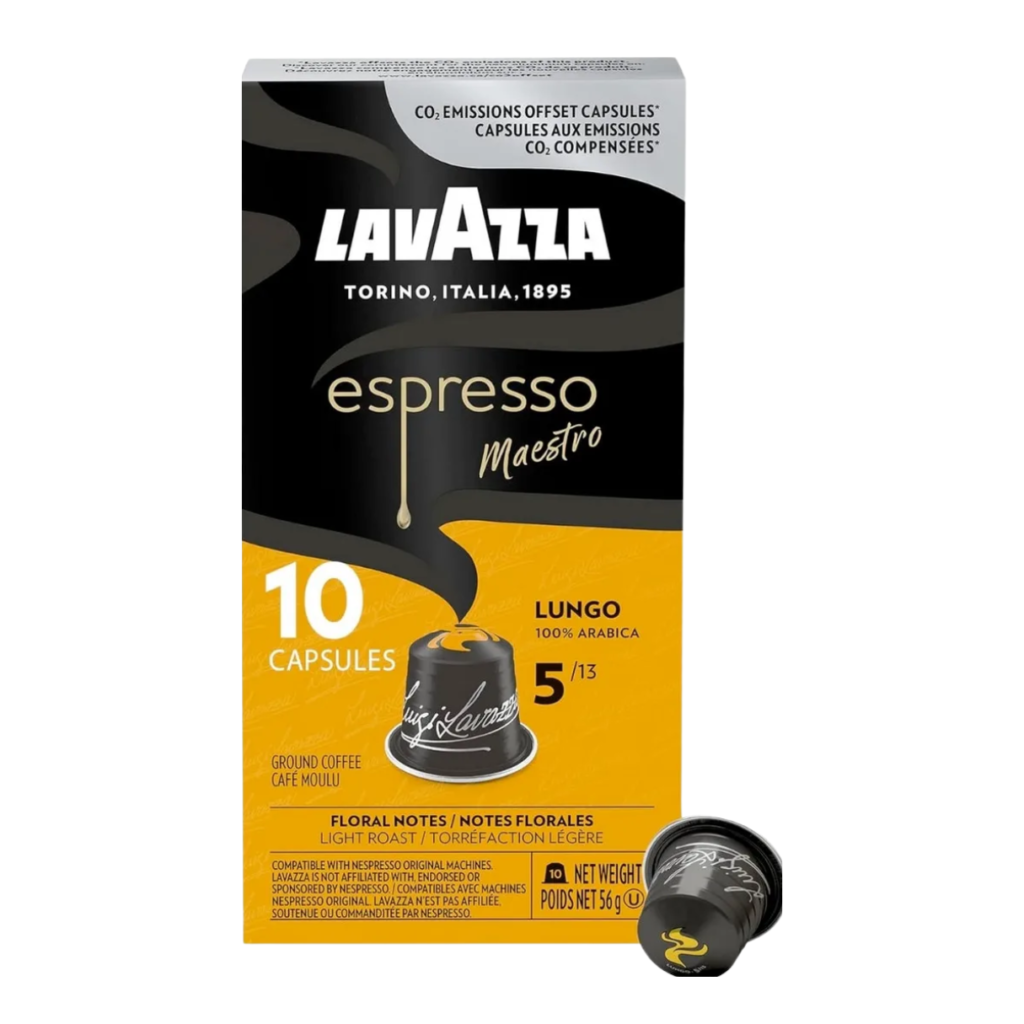 Lavazza - Cápsulas de Café Espresso Maestro Lungo - 10 Cápsulas
