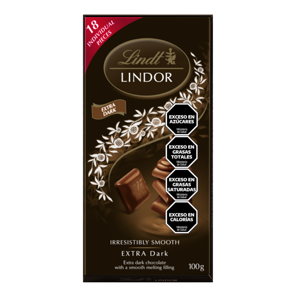 Lindt - Lindor Tableta Extra Dark 60% Cacao - 100 Gr
