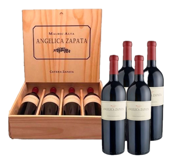 Angelica Zapata - Malbec - 4X750 ML en Caja de Madera