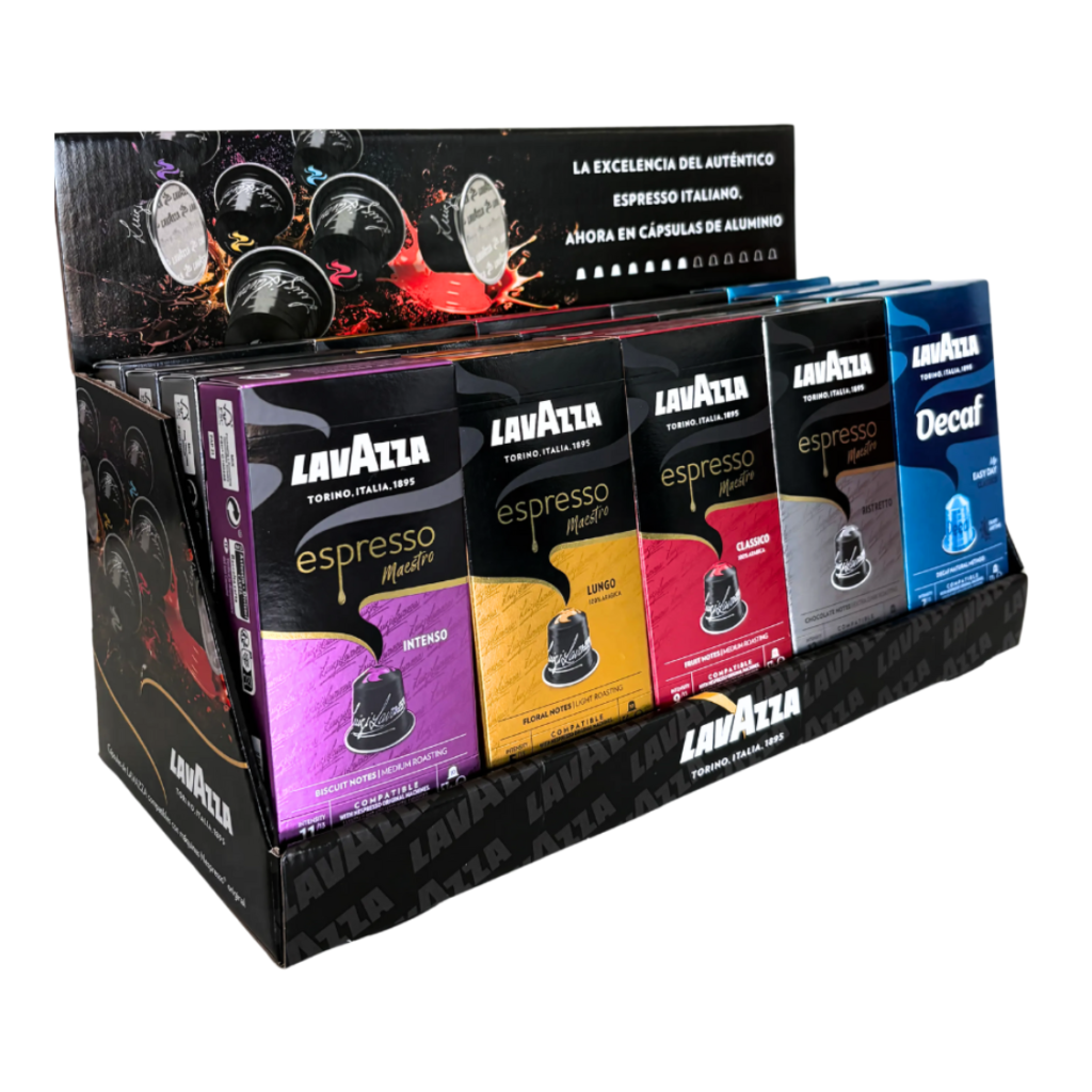 Lavazza - Cápsulas de Café Lavazza En Exhibidor Surtidas - 20 Cajas x 10 Cápsulas