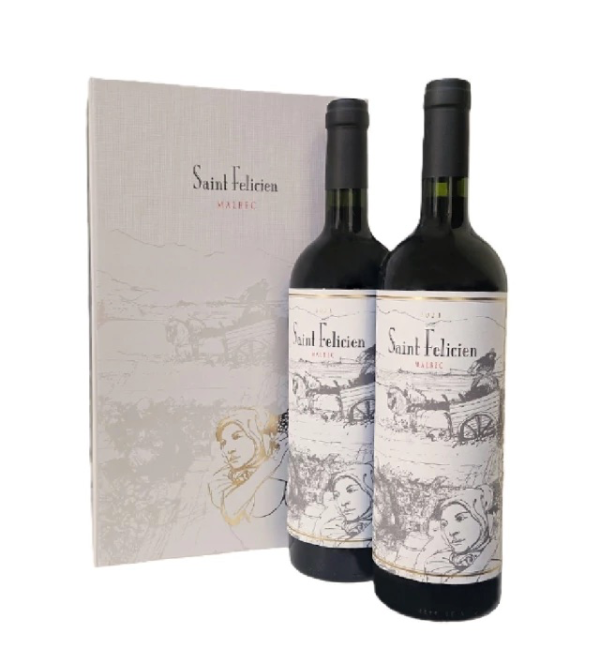 Saint Felicien - Malbec - 2 Botellas 750 Ml en Estuche