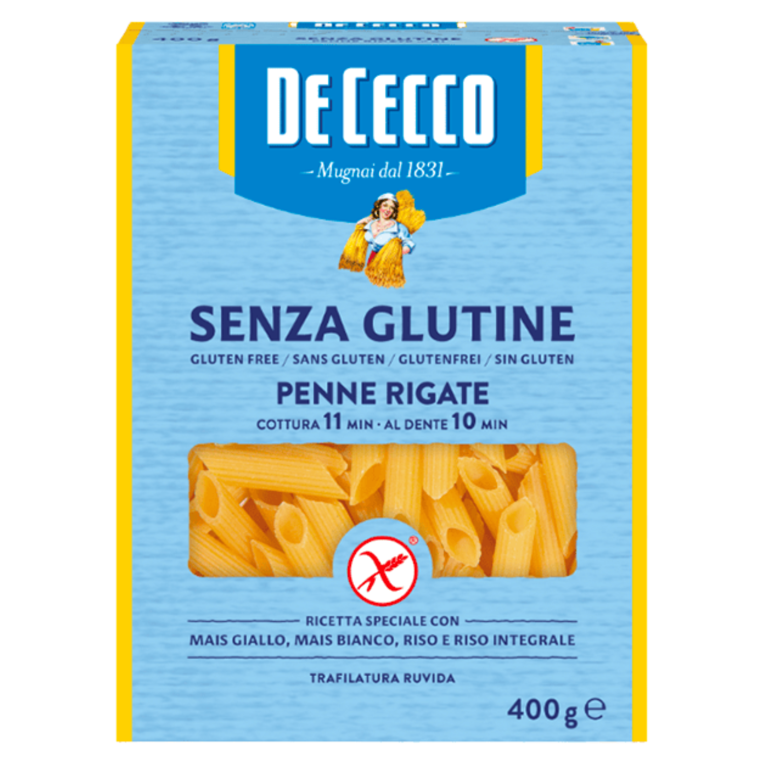 De Cecco - Penne Rigate Sin Gluten - 400 Gr: imagen 1