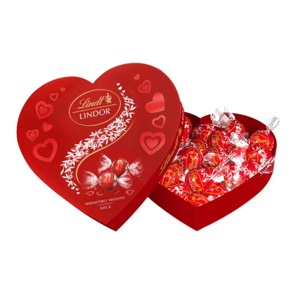Lindt - Bombones Lindor Milk Estuche Corazón - 160 Gr