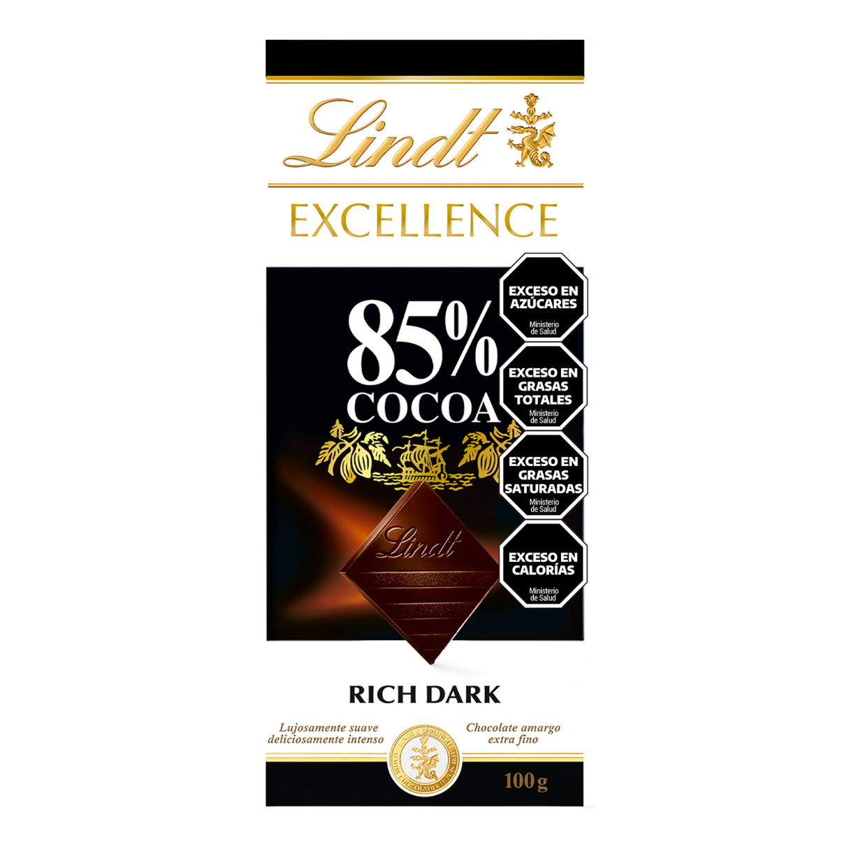 Lindt - Excellence 85% Cacao - 100 Gr: imagen 1
